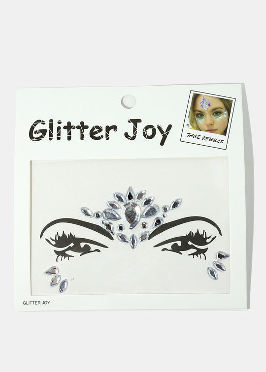Festival Adhesive Face Jewels - Clear