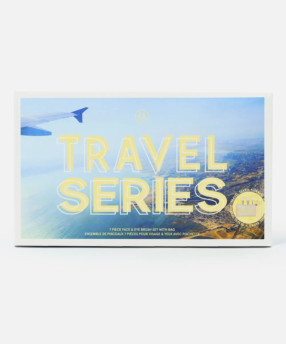 Travel Series 7 Piece Face & Eye Brush Set with Bag