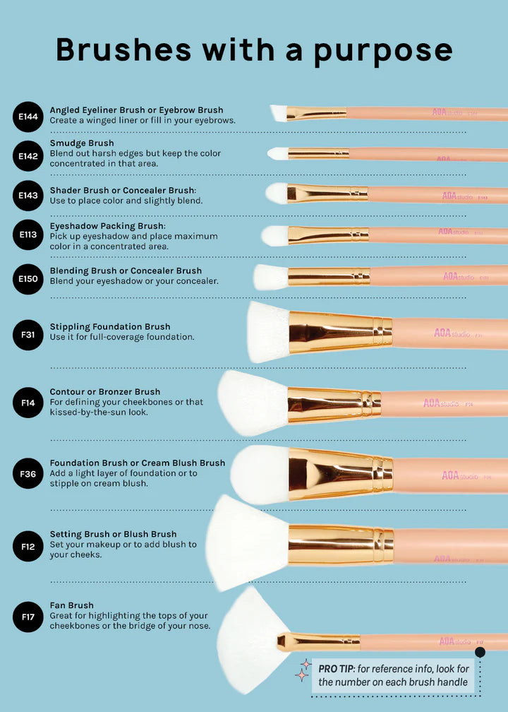 Paw Paw Rose Gold Brush Set