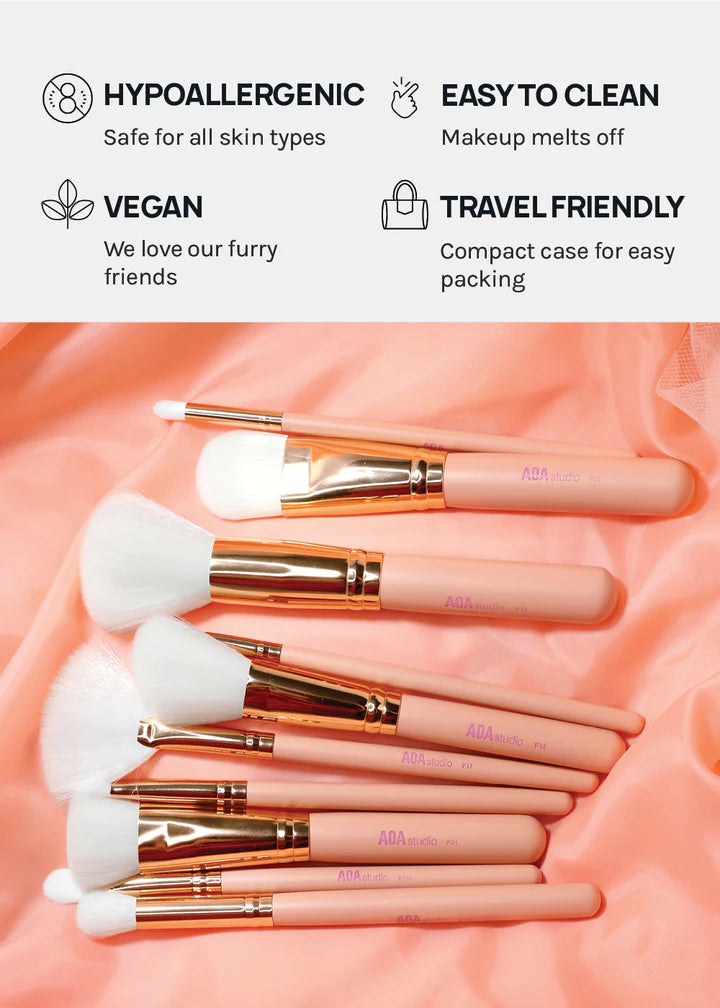 Paw Paw Rose Gold Brush Set
