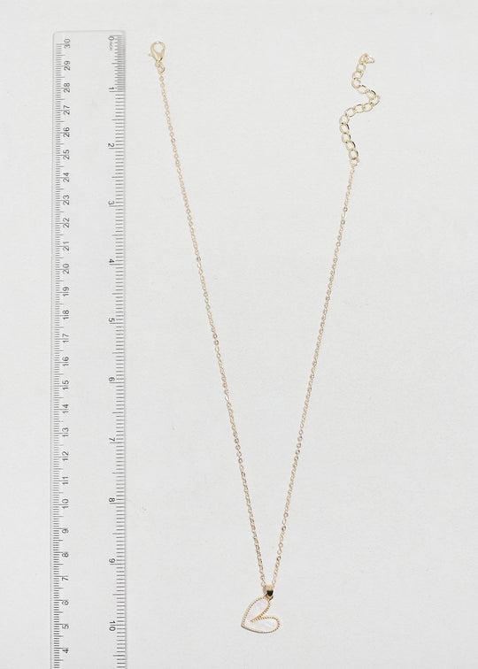 Sweetheart Necklace - Gold/Red