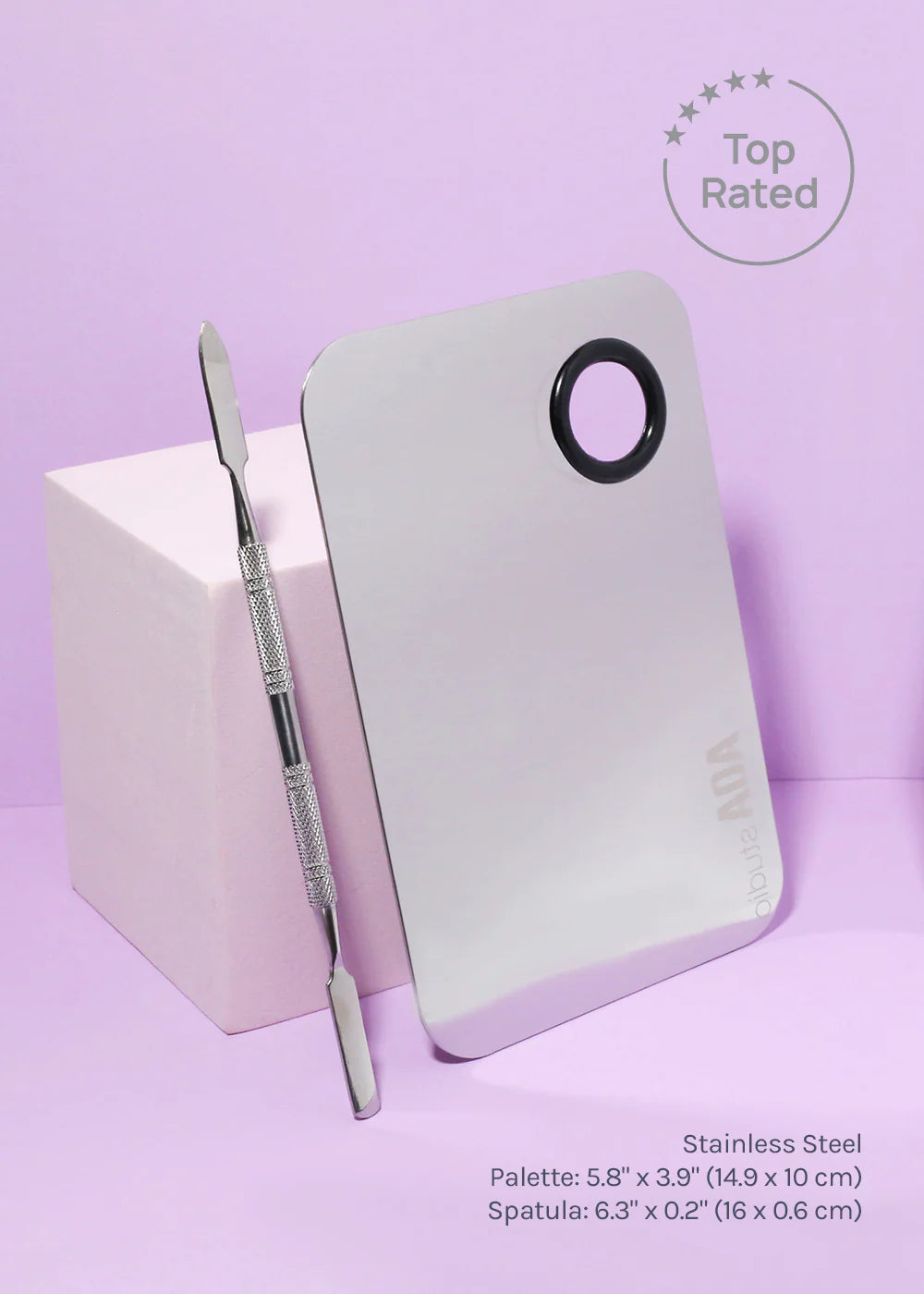 Stainless Steel Mixing Palette and Spatula
