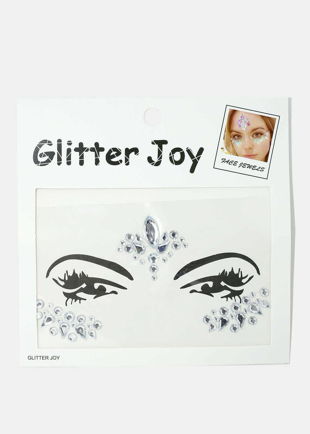 Adhesive Festival Face Jewels - Clear