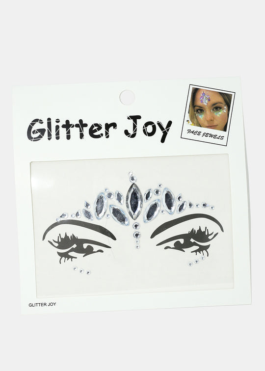 Adhesive Face Jewels - Clear