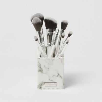 White Marble Brush Set