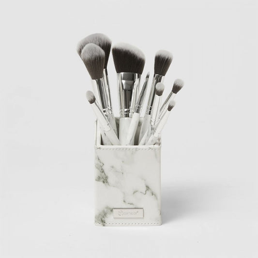 White Marble Brush Set