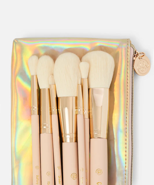 Travel Series 7 Piece Face & Eye Brush Set with Bag