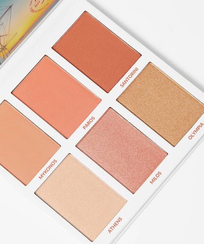 Glowing in Greece Blush & Highlighter Palette