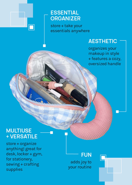 a2o Lab Lightweight Makeup Pouch - Pink