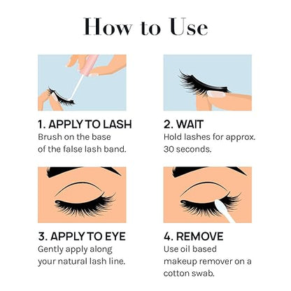 Strip lash glue clear