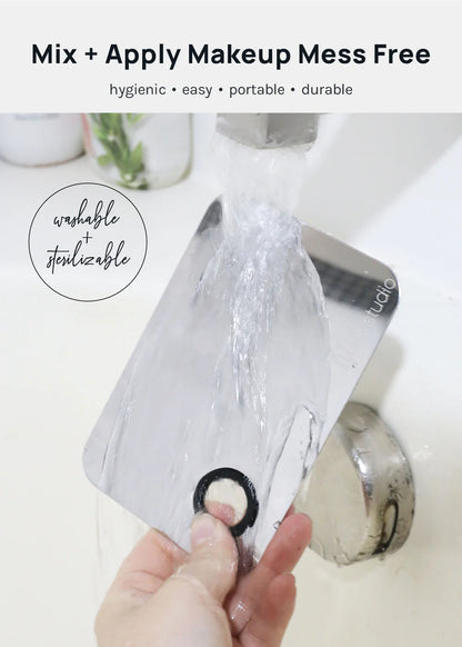 Stainless Steel Mixing Palette and Spatula