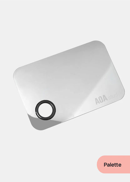 Stainless Steel Mixing Palette and Spatula