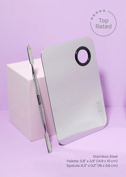 Stainless Steel Mixing Palette and Spatula